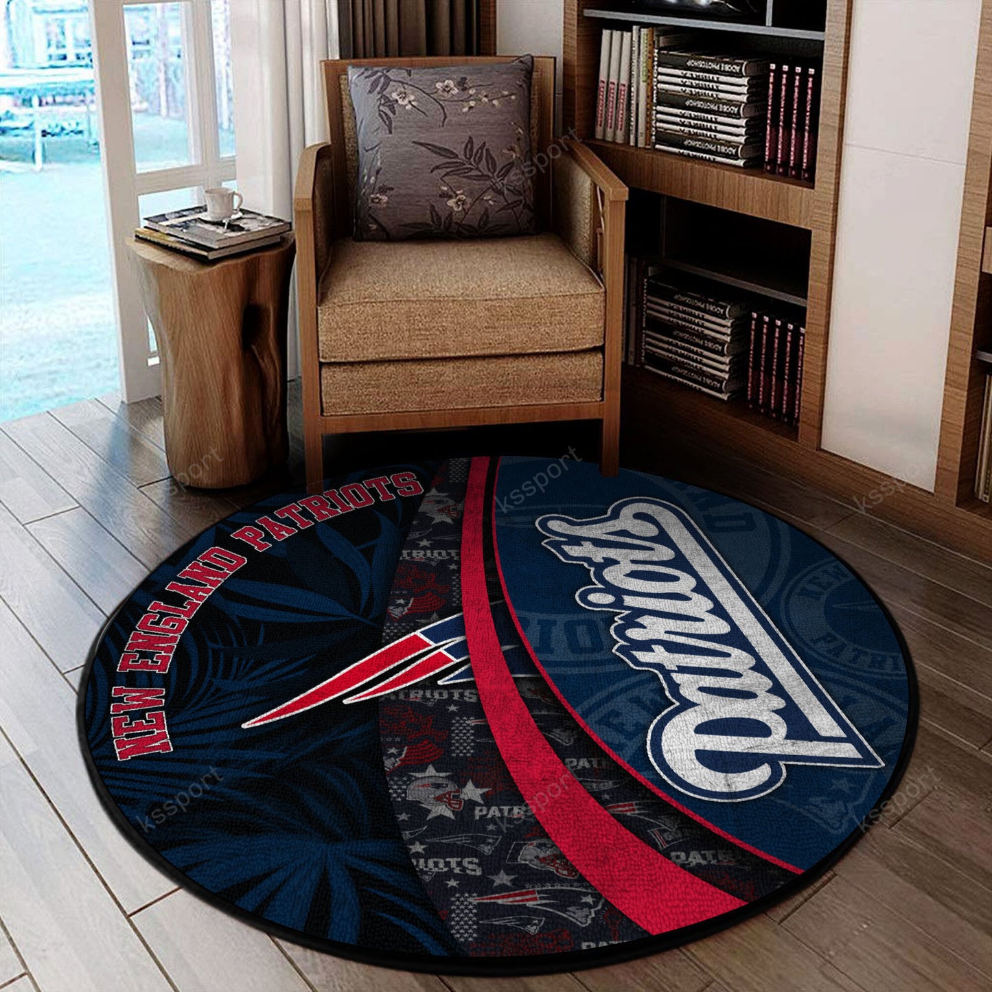 New England Patriots Round Rug 141