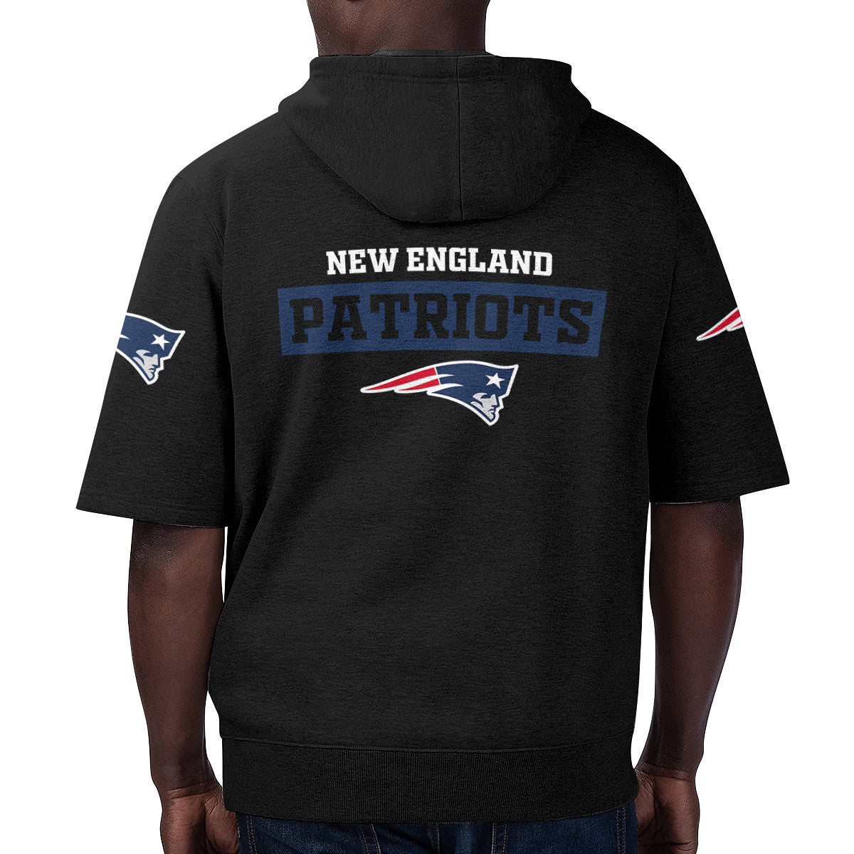 New England Patriots Short Sleeve Hoodie BG11