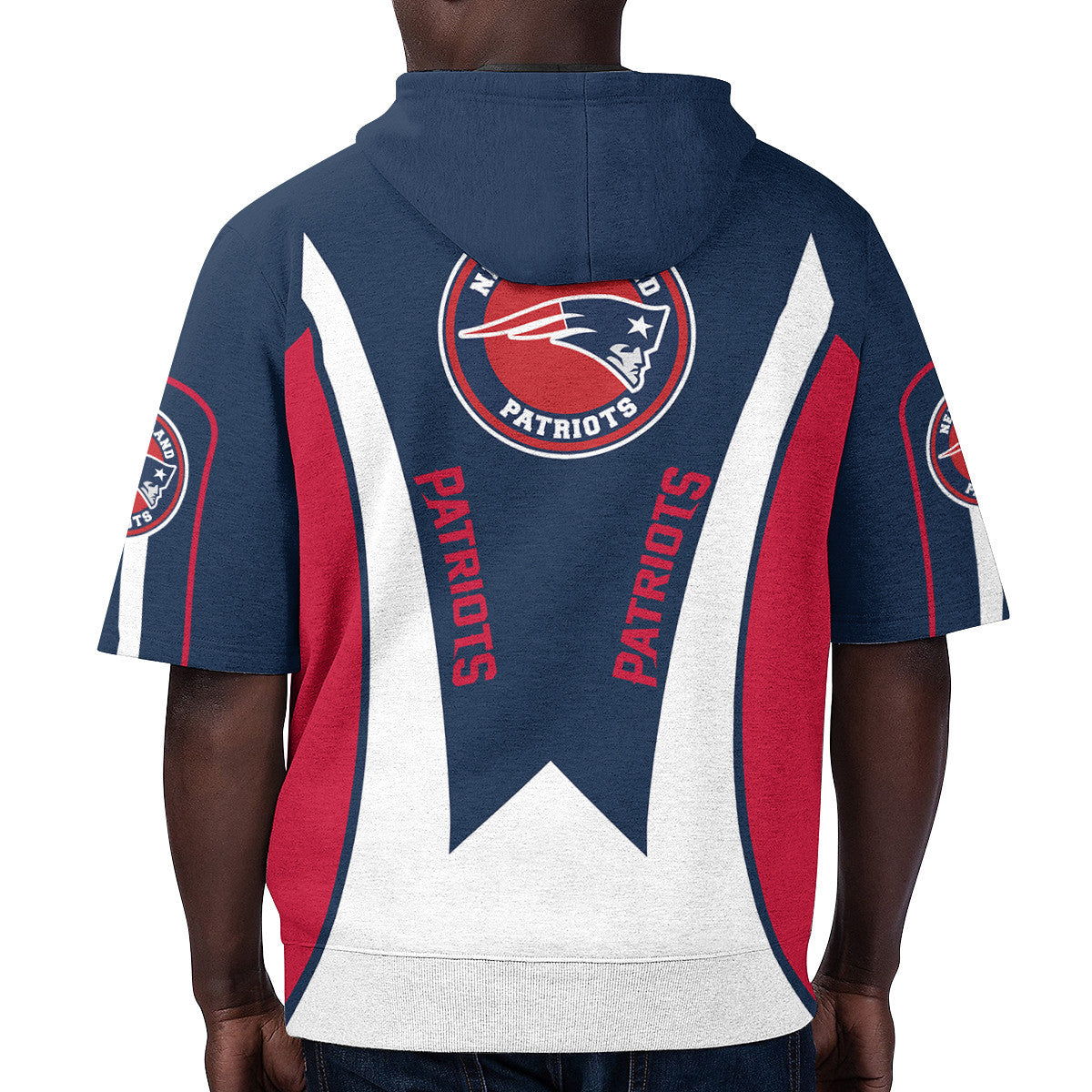 New England Patriots Short Sleeve Hoodie BG40