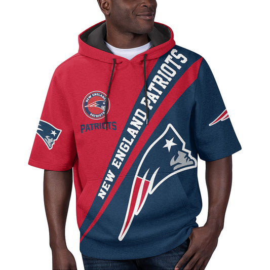 New England Patriots Short Sleeve Hoodie BG71