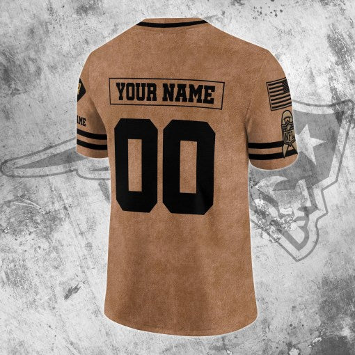 New England Patriots Personalized V-neck Football Jersey Sport Gifts For Fan AZCVFJ086