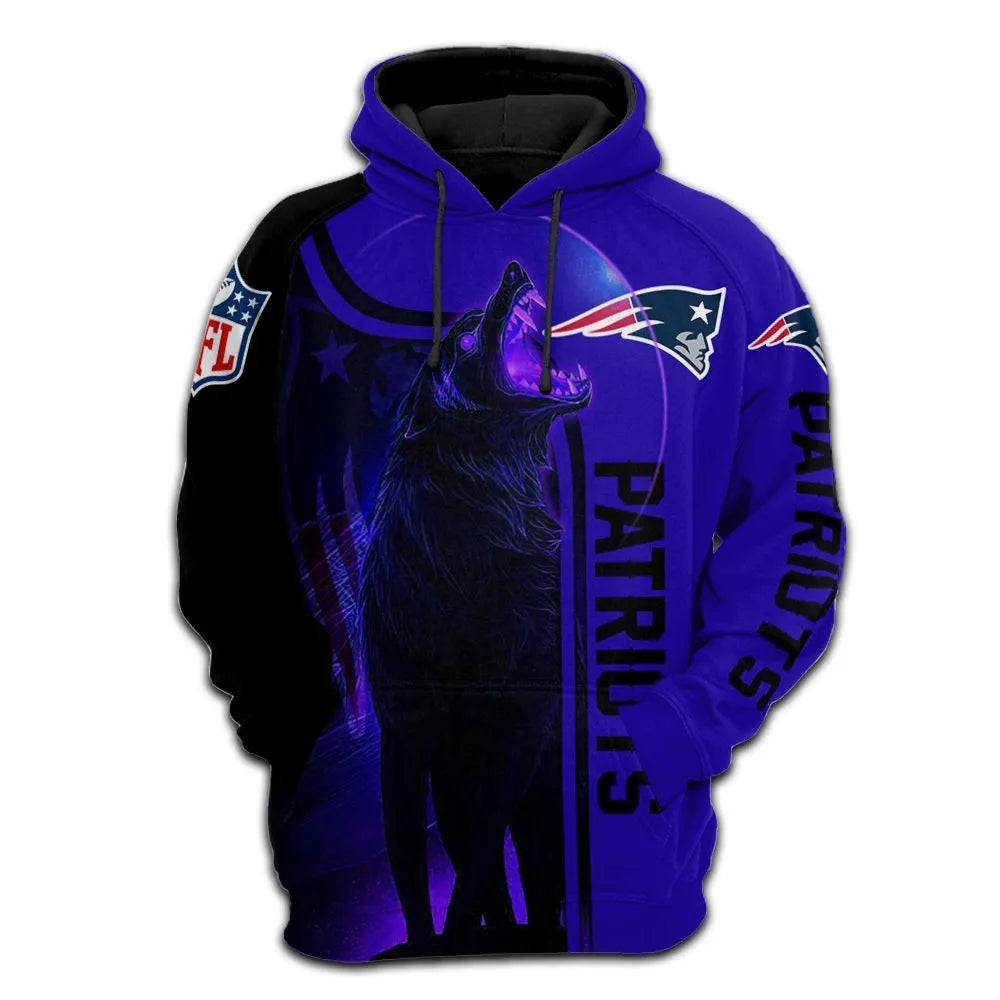 New England Patriots Wolf Hoodie