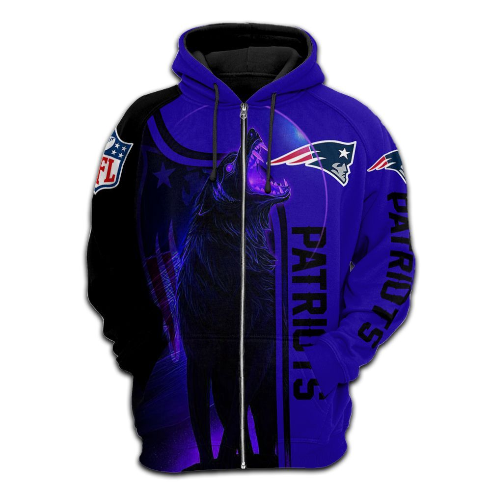 New England Patriots Wolf Hoodie