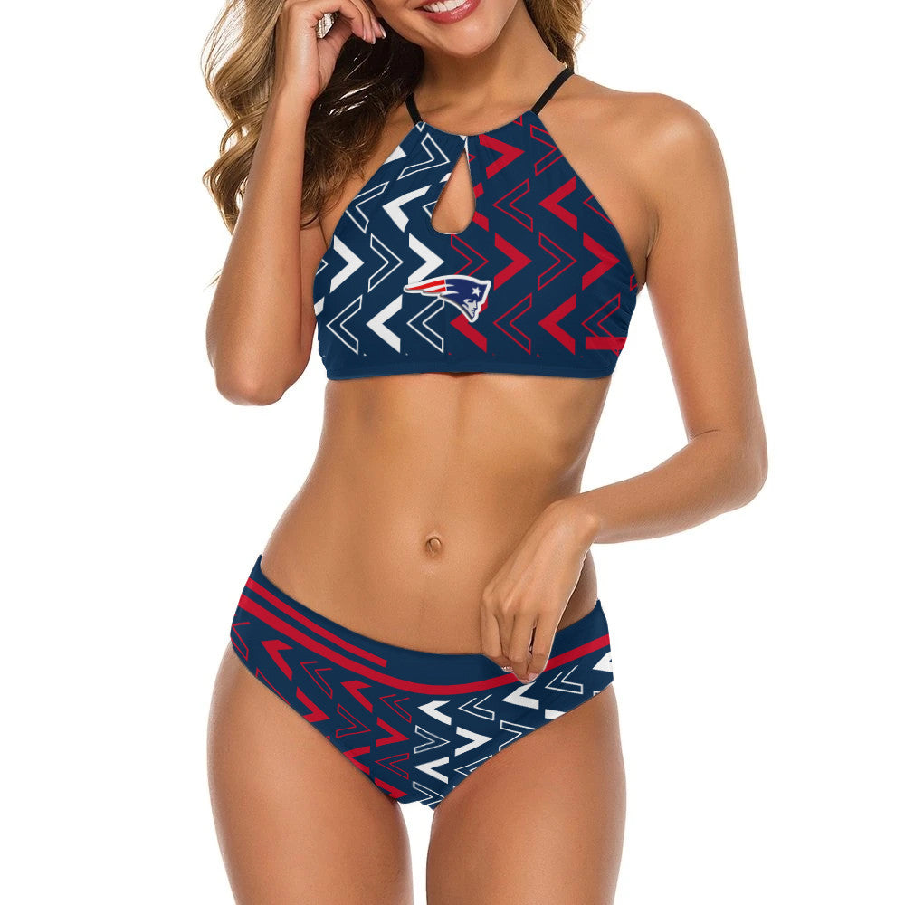 New England Patriots Women’s Cami Keyhole One-piece Swimsuit BG44