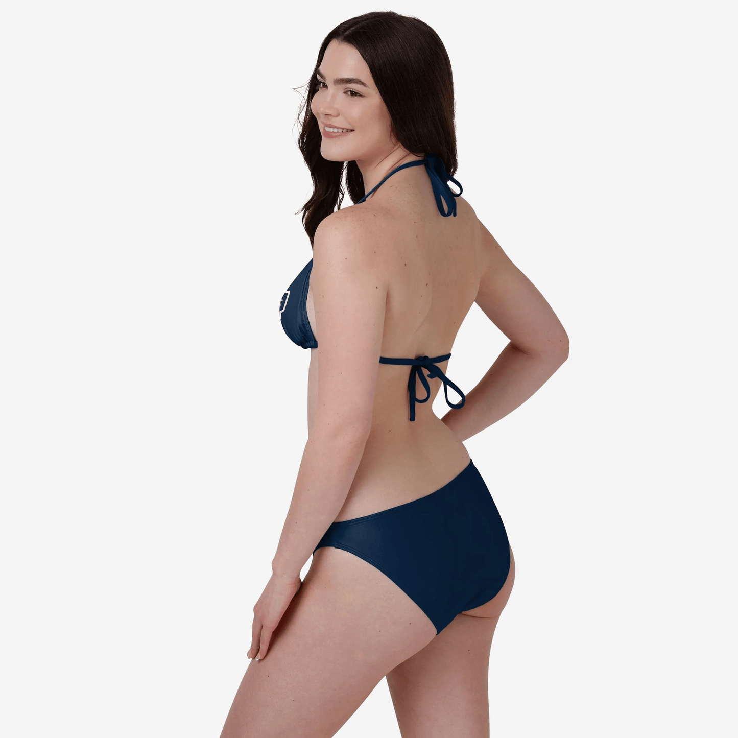 New England Patriots Womens Solid Logo Bikini