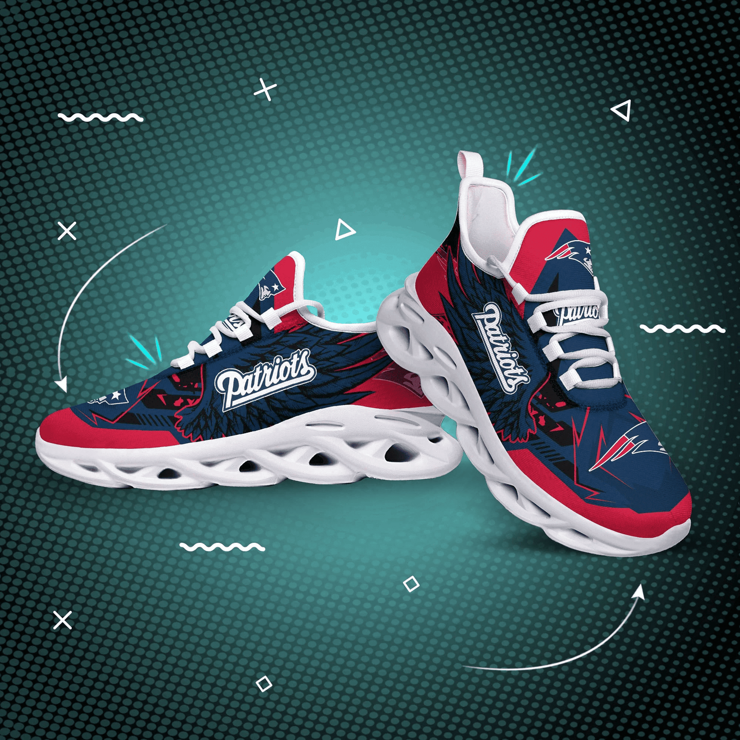 New England Patriots Yezy Running Sneakers 194