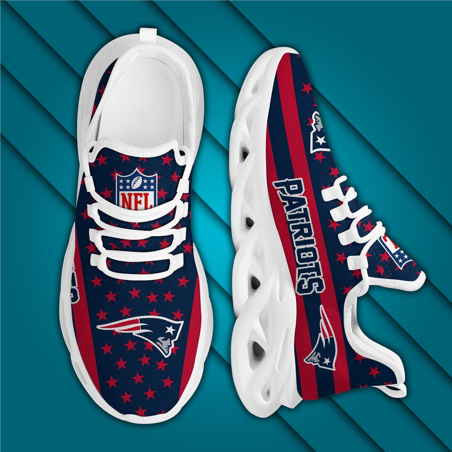 New England Patriots Yezy Running Sneakers 36