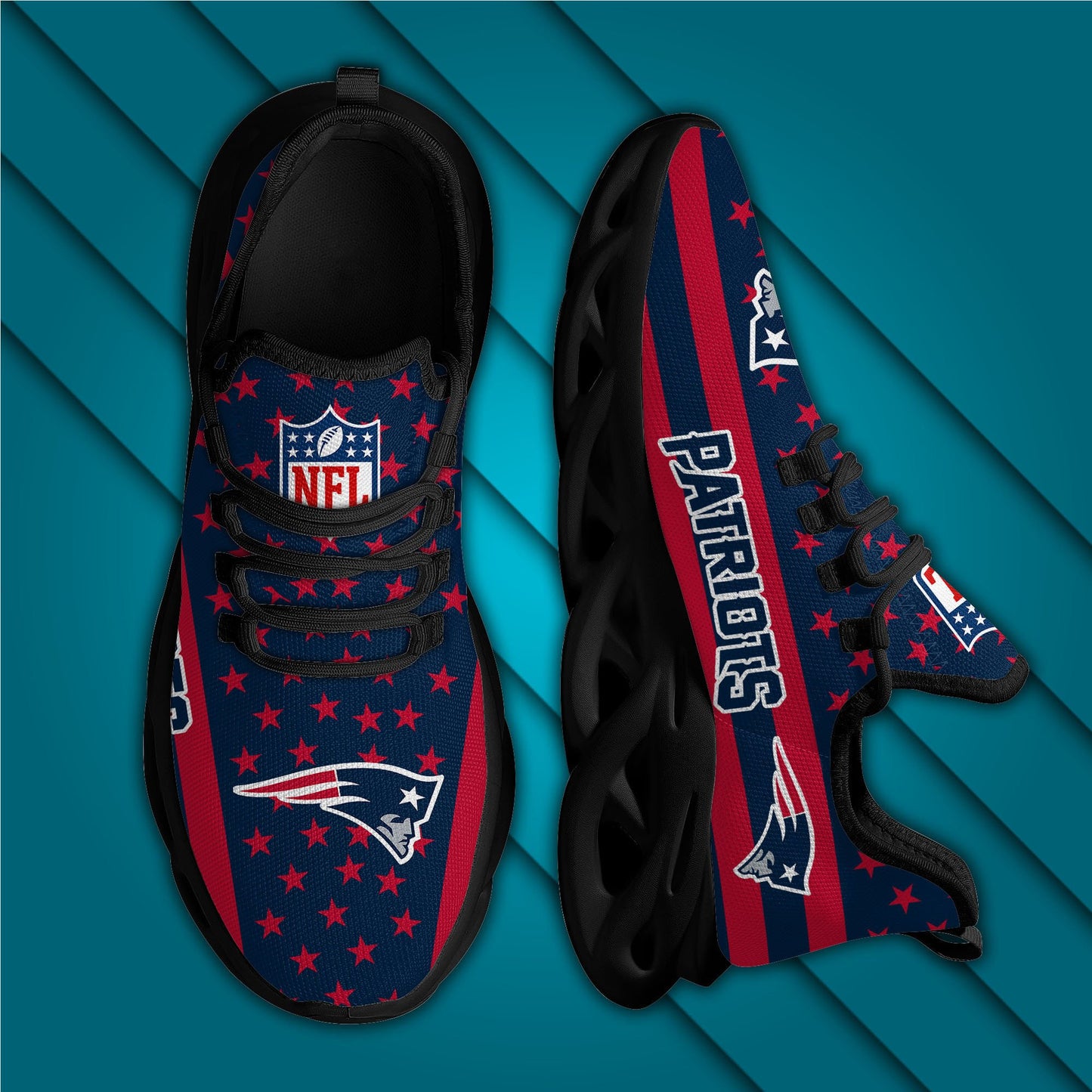 New England Patriots Yezy Running Sneakers 36