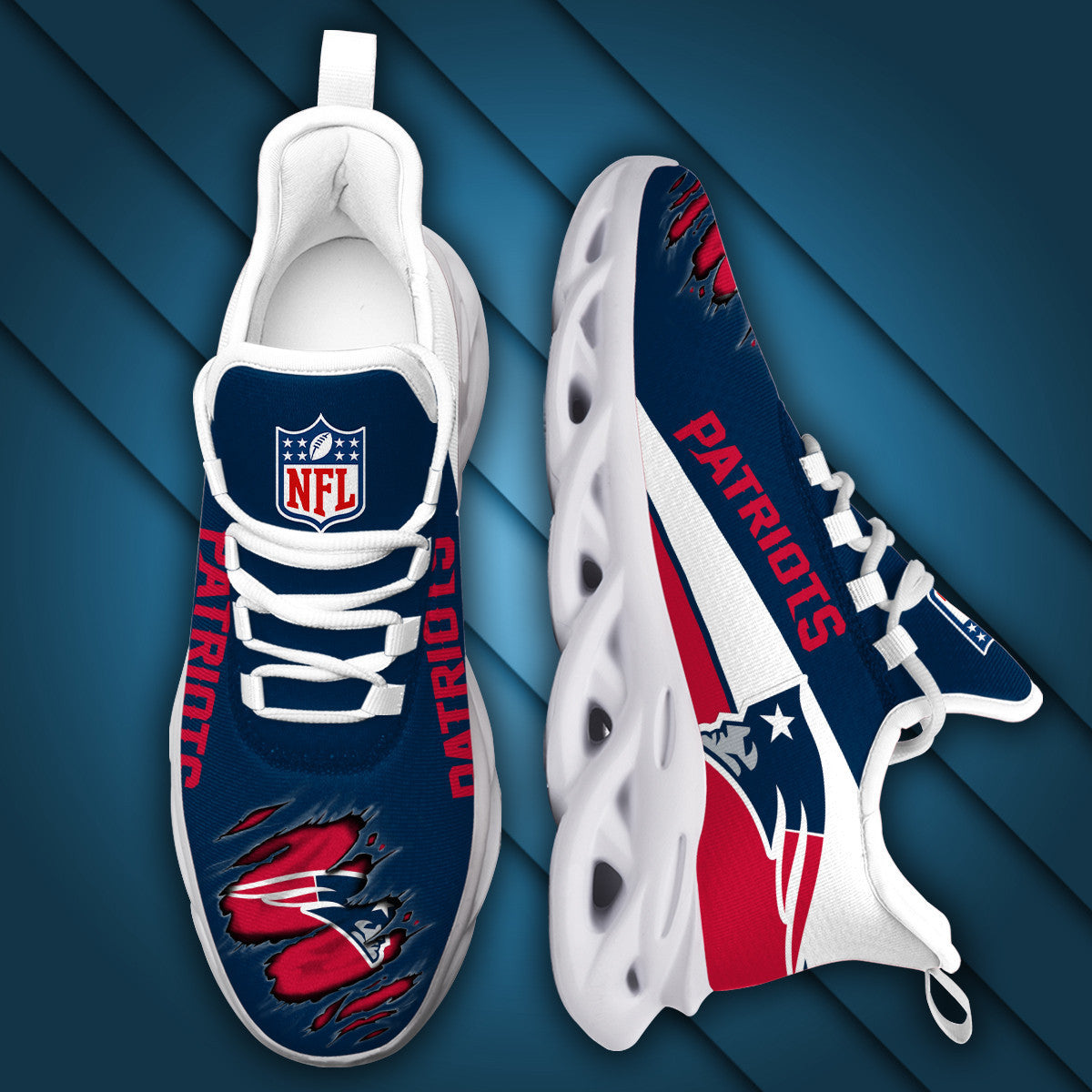 New England Patriots Yezy Running Sneakers 954