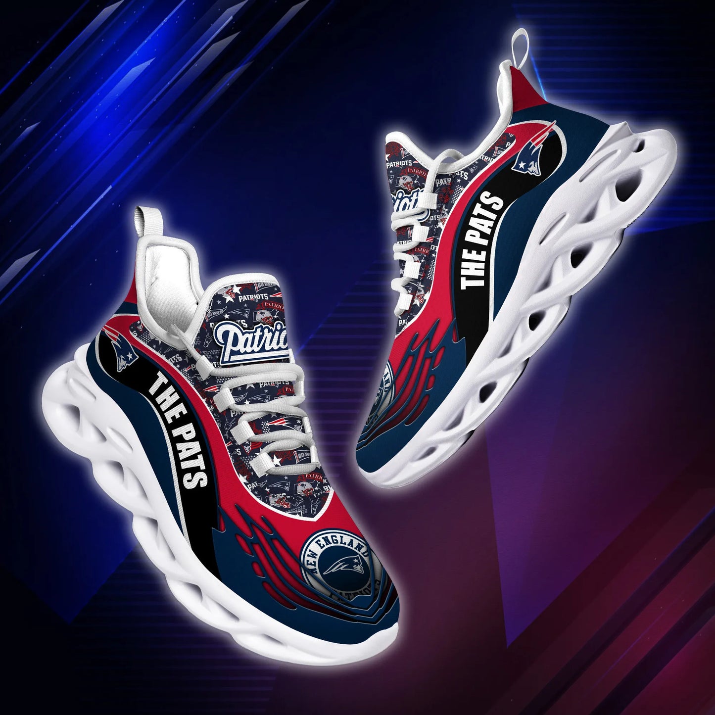 New England Patriots Yezy Running Sneakers BB174