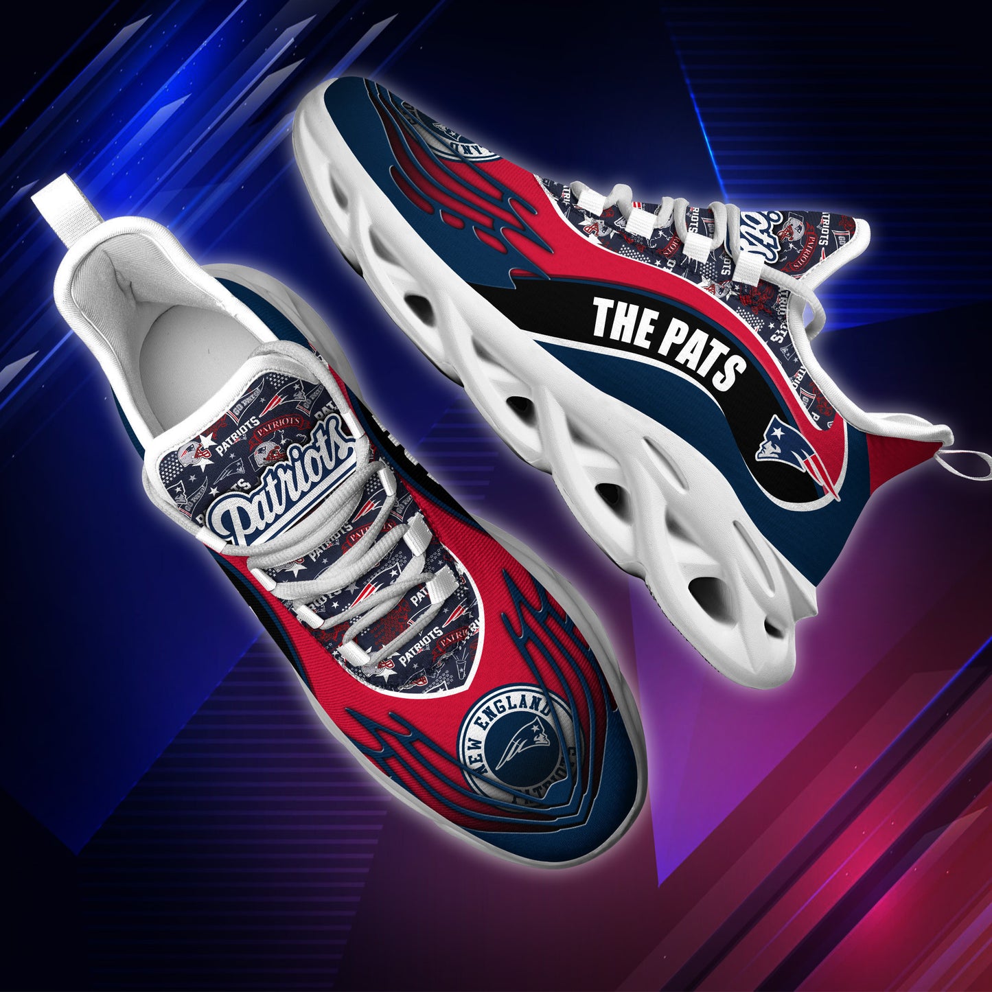 New England Patriots Yezy Running Sneakers BB174