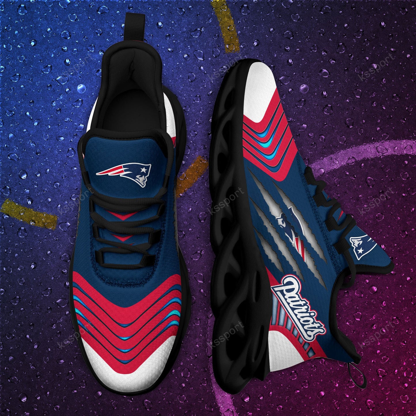 New England Patriots Yezy Running Sneakers BB407