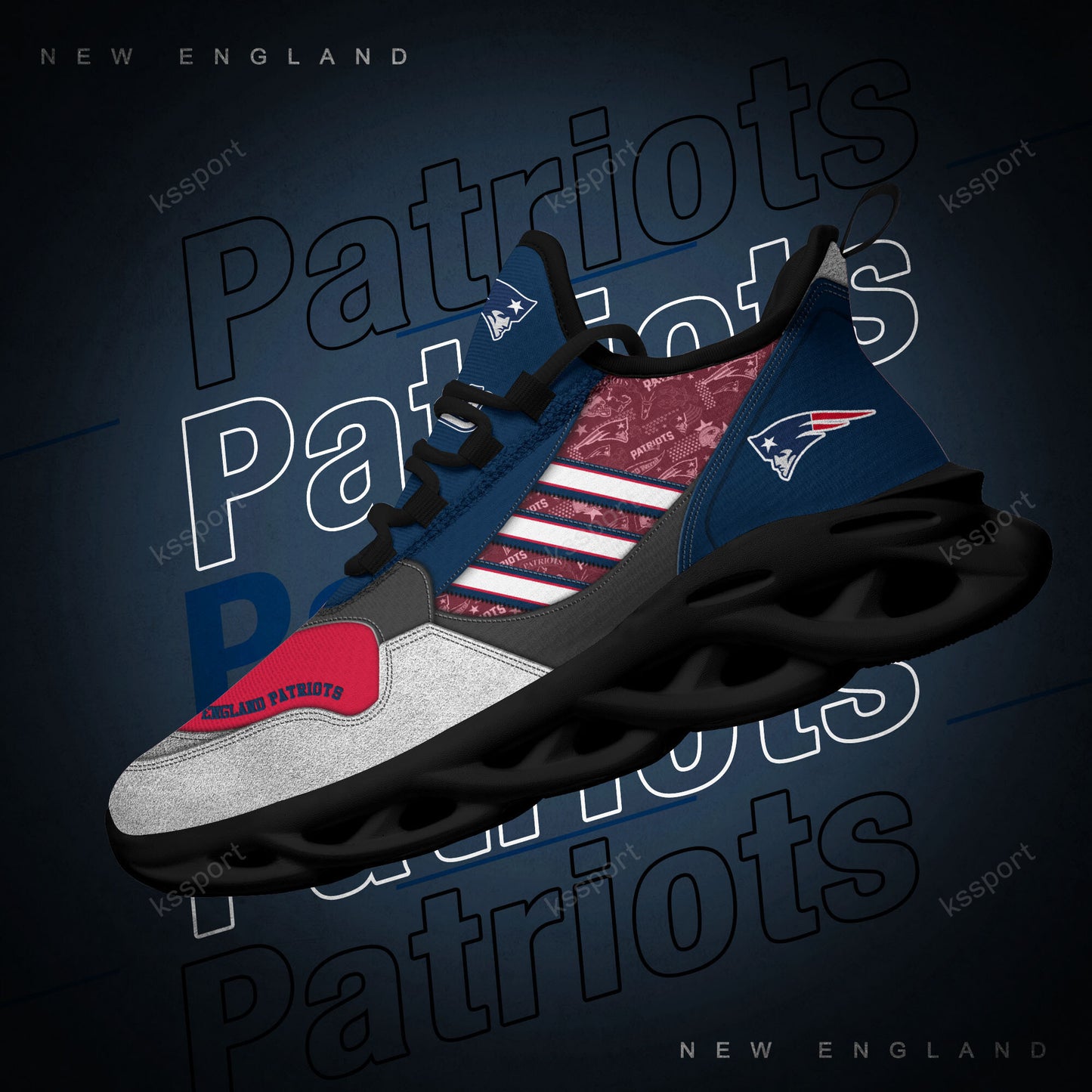 New England Patriots Yezy Running Sneakers BG748