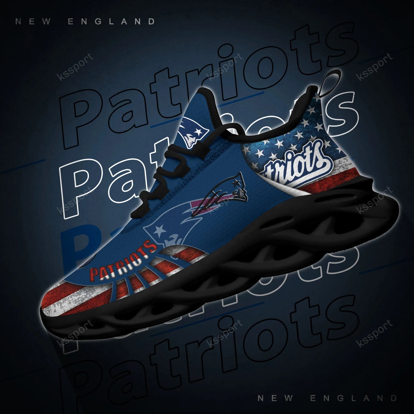New England Patriots Yezy Running Sneakers BG824