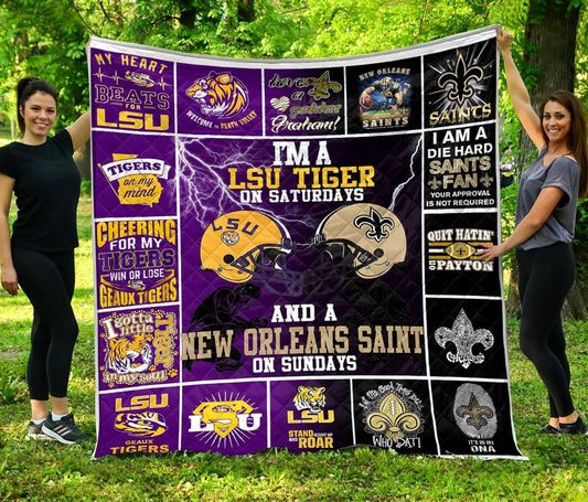 New Orleans Saints 3D Premium Quilt