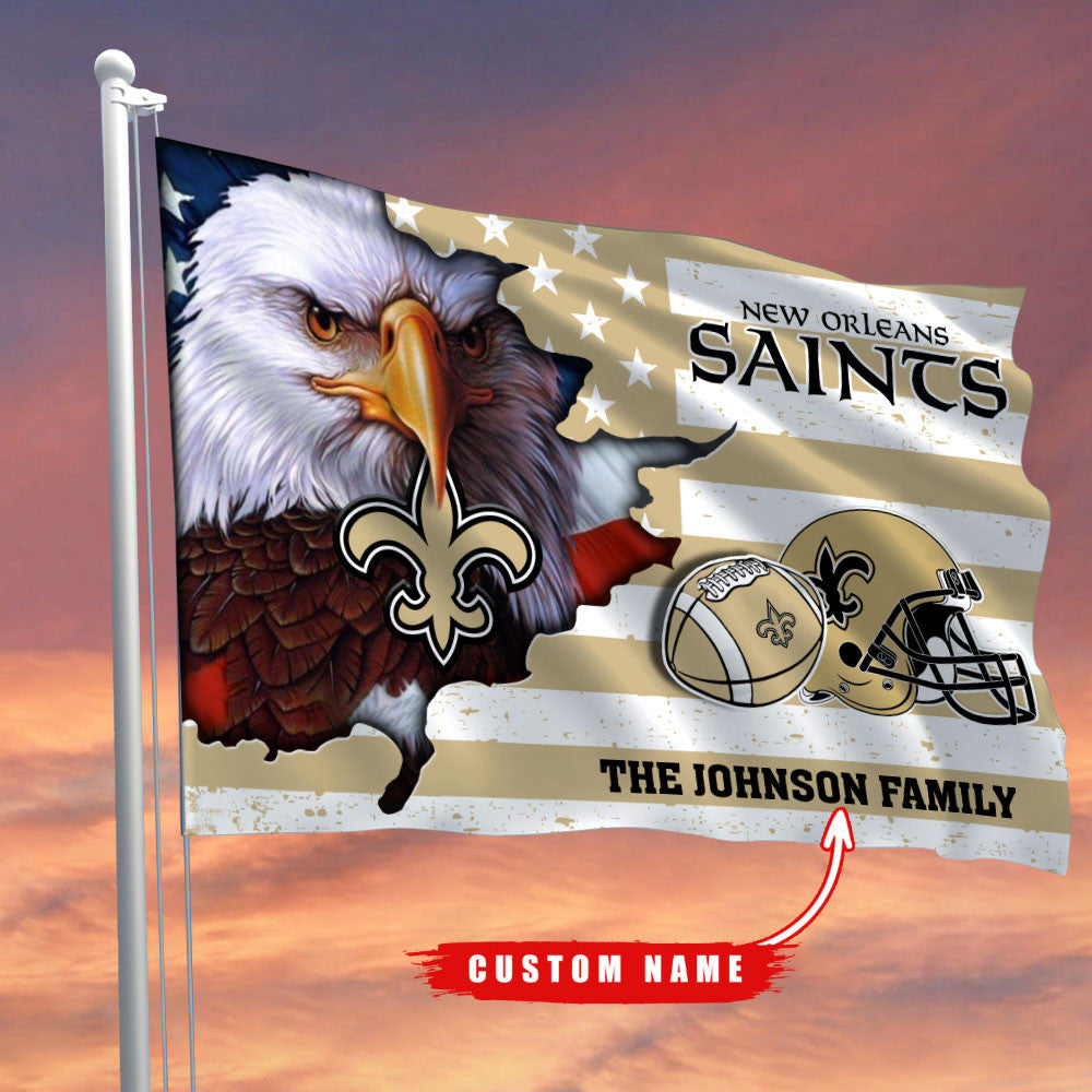 New Orleans Saints-Flag-Custom Name