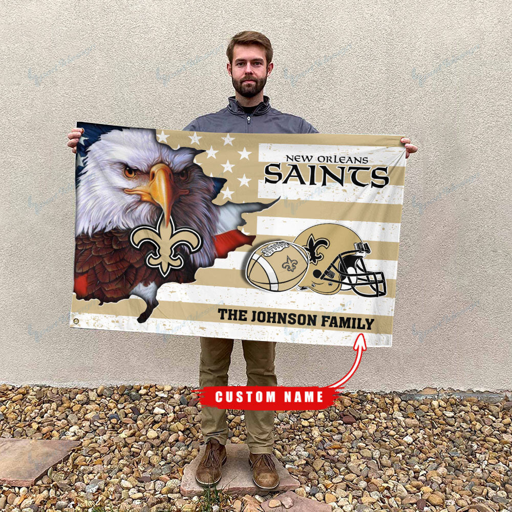 New Orleans Saints-Flag-Custom Name