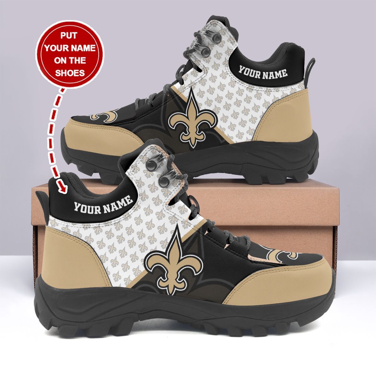 New Orleans Saints Hiking Shoes 75