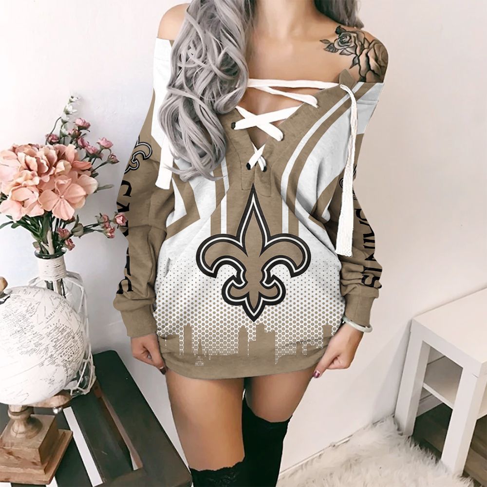 New Orleans Saints Lace-Up Sweatshirt 68