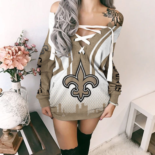 New Orleans Saints Lace-Up Sweatshirt 68