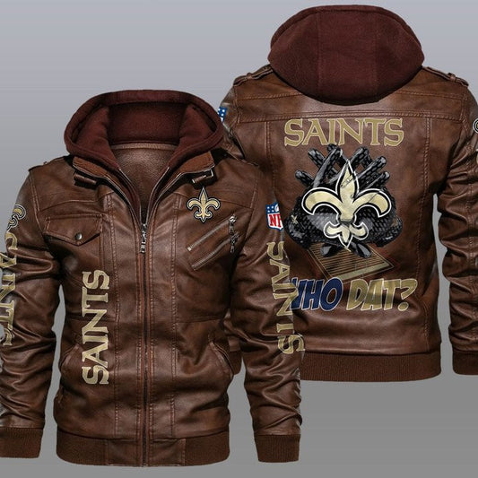 New Orleans Saints Leather Jacket 23