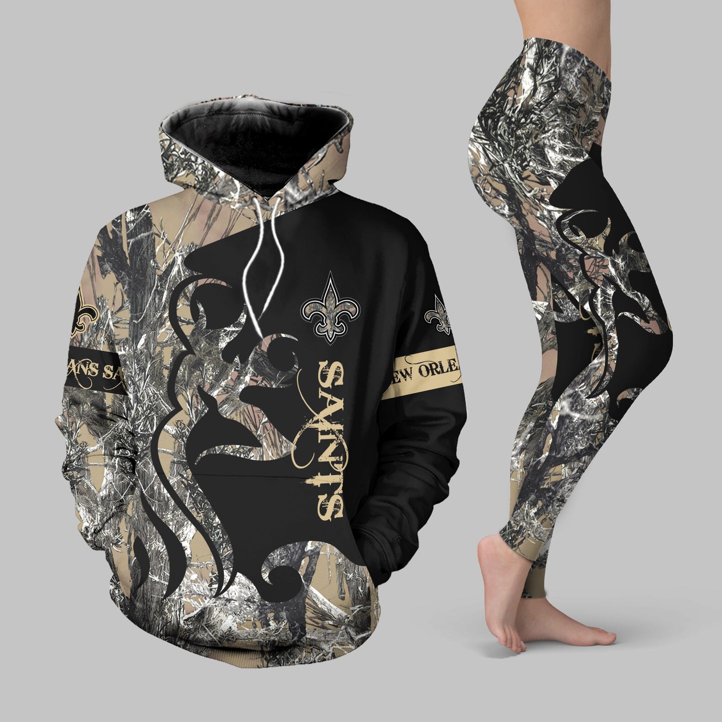 New Orleans Saints Leggings And Hoodie BG51
