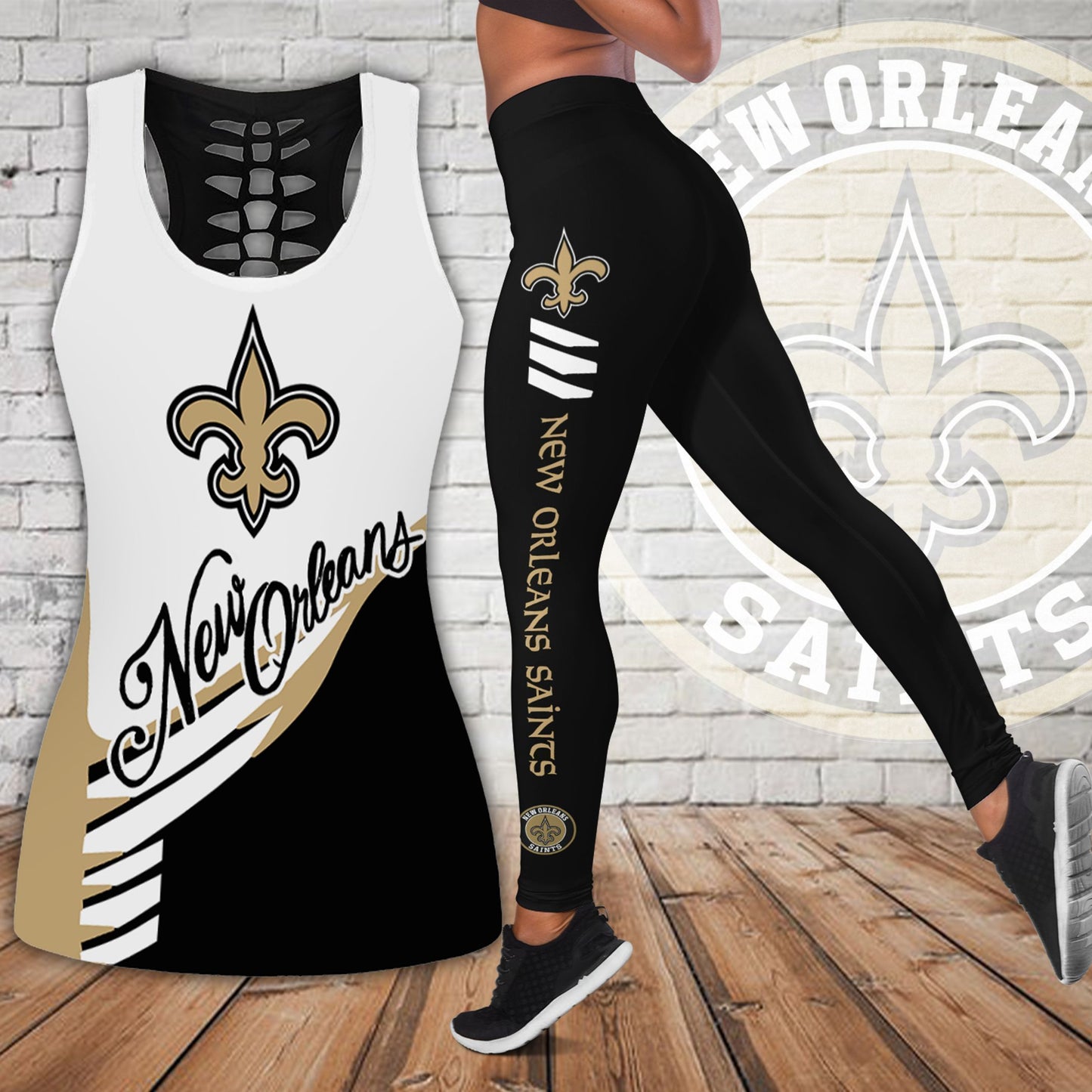 New Orleans Saints Leggings/ Tank Top Limited 023