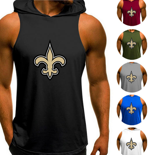 New Orleans Saints Man Gym-Sport Hoodie Vest BG09