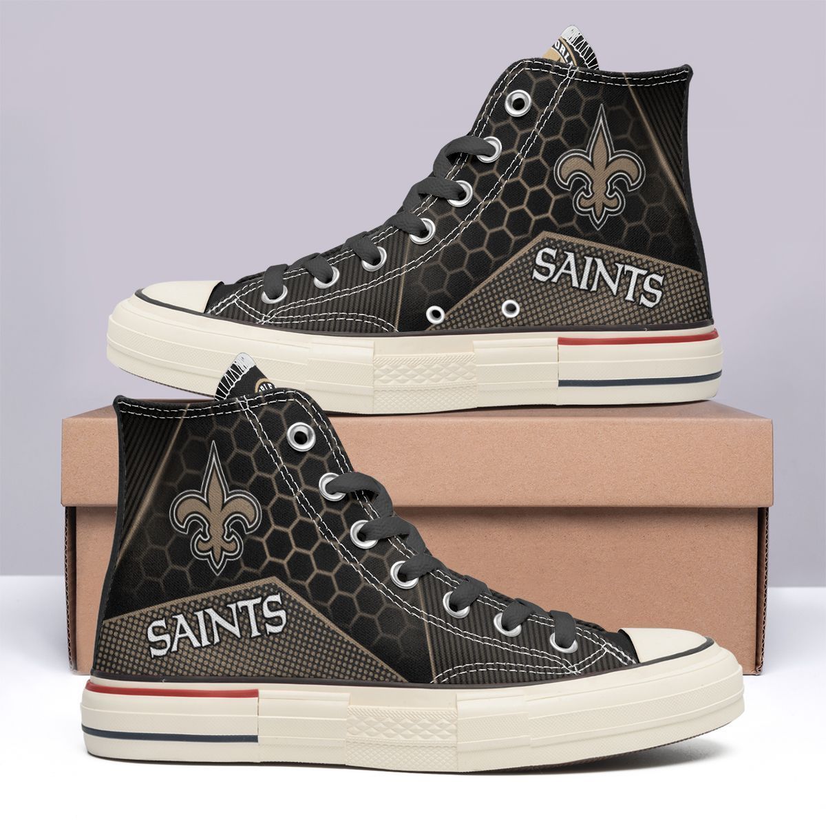 New Orleans Saints New High Top Canvas Shoes 16