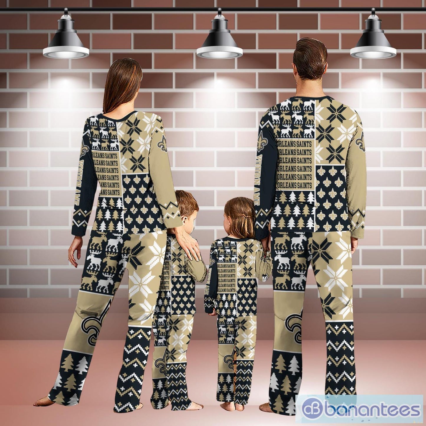 New Orleans Saints Pajamas Christmas Gift For Family AZCPYZAM119