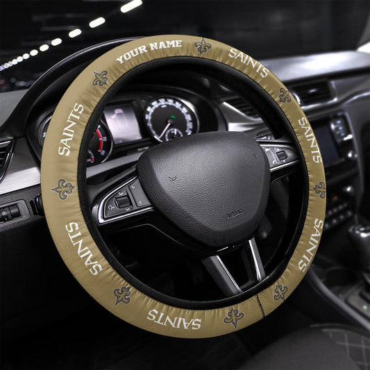 New Orleans Saints Personalized 3D Steering Wheel Cover 86
