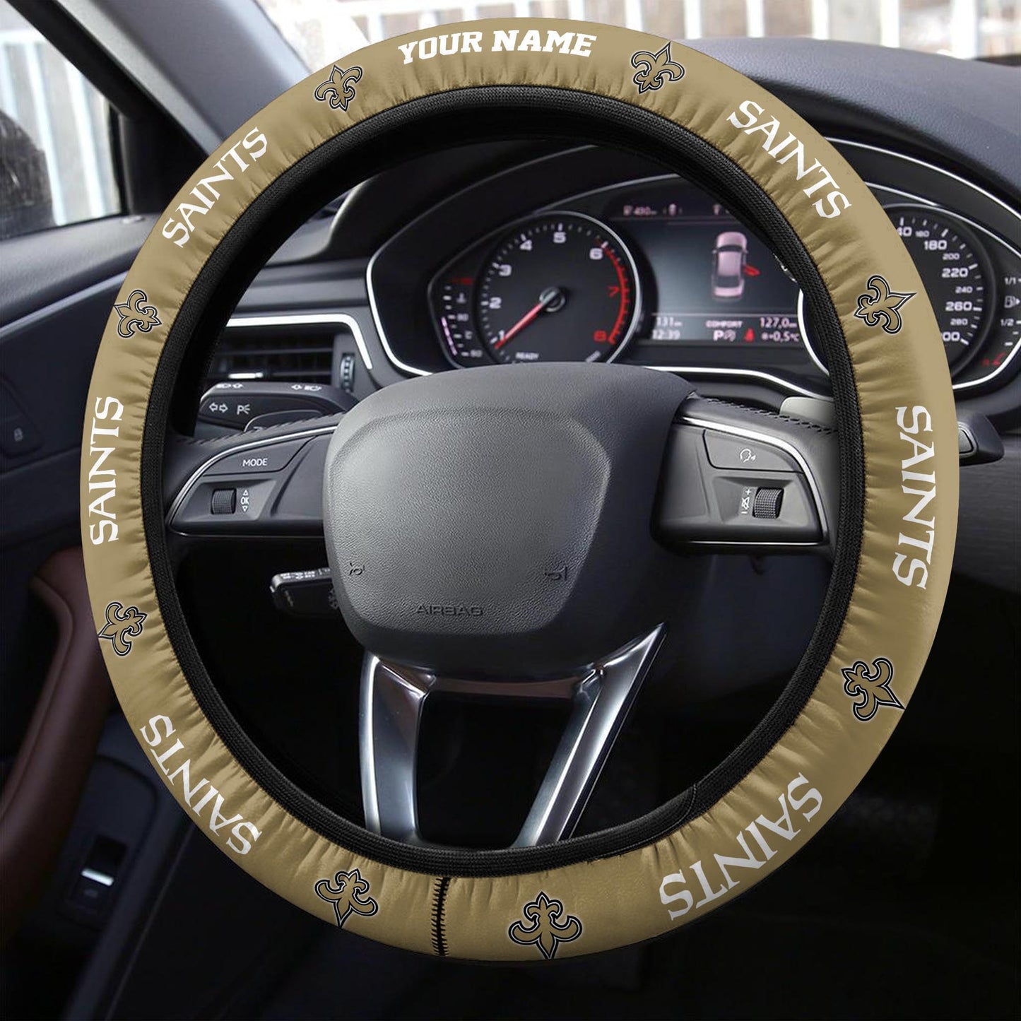 New Orleans Saints Personalized 3D Steering Wheel Cover 86