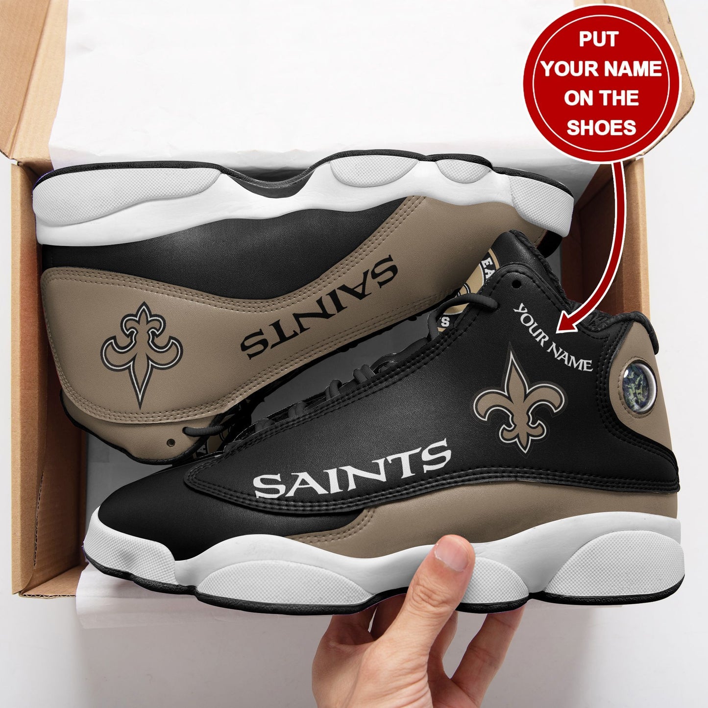 New Orleans Saints Personalized Air JD13 Sneakers 083