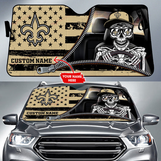 New Orleans Saints Personalized Auto Sun Shade BG84