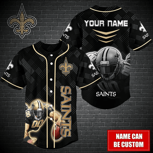 New Orleans Saints Personalized Baseball Jersey BG370