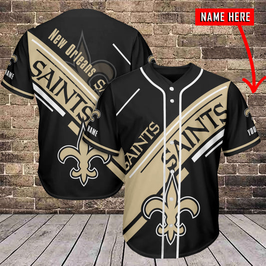 New Orleans Saints Personalized Baseball Jersey BG618