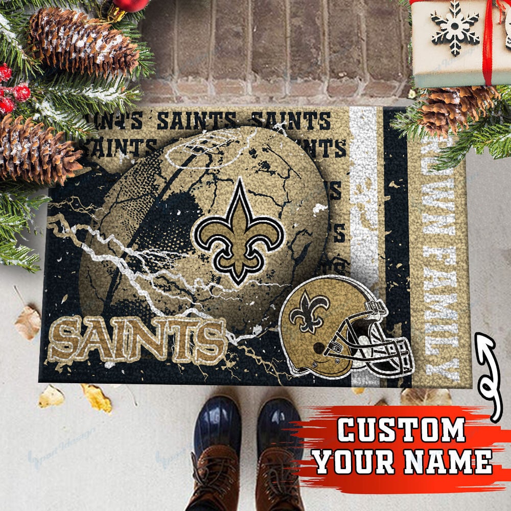 New Orleans Saints Personalized Doormat BG21