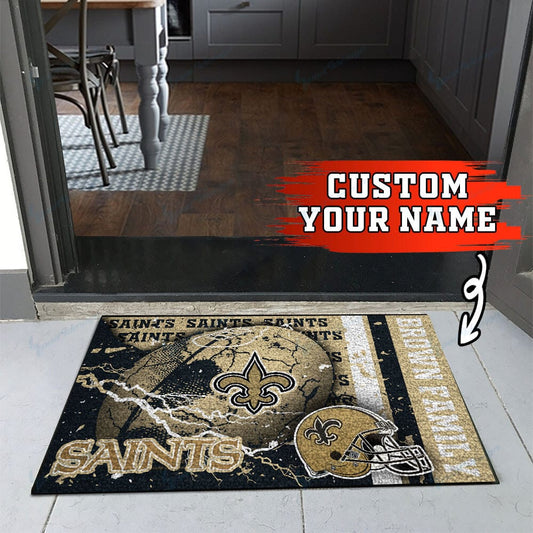 New Orleans Saints Personalized Doormat BG21