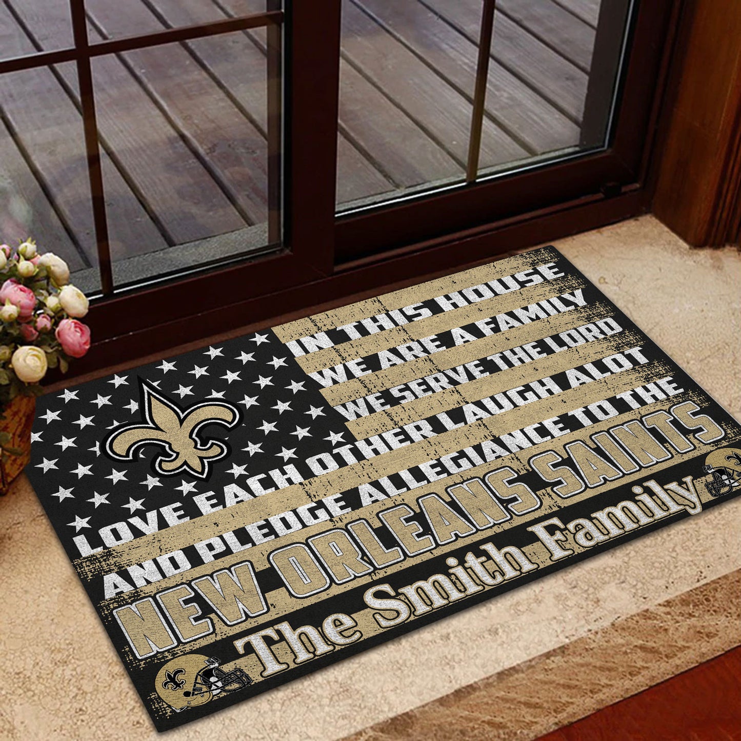 New Orleans Saints Personalized Doormat BG306
