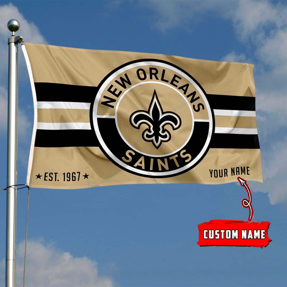 New Orleans Saints Personalized Flag 186