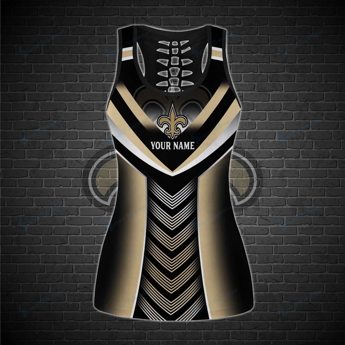 New Orleans Saints Personalized Leggings And Tank Top BG24