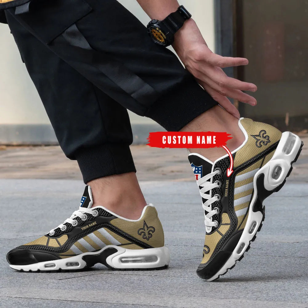 New Orleans Saints Personalized Plus T-N Youth Sneakers BG157