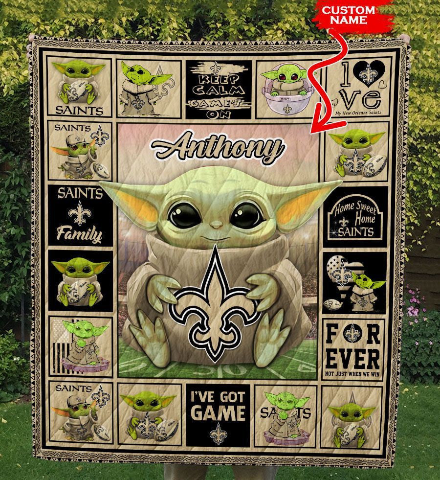 New Orleans Saints Personalized Premium Quilt BG25