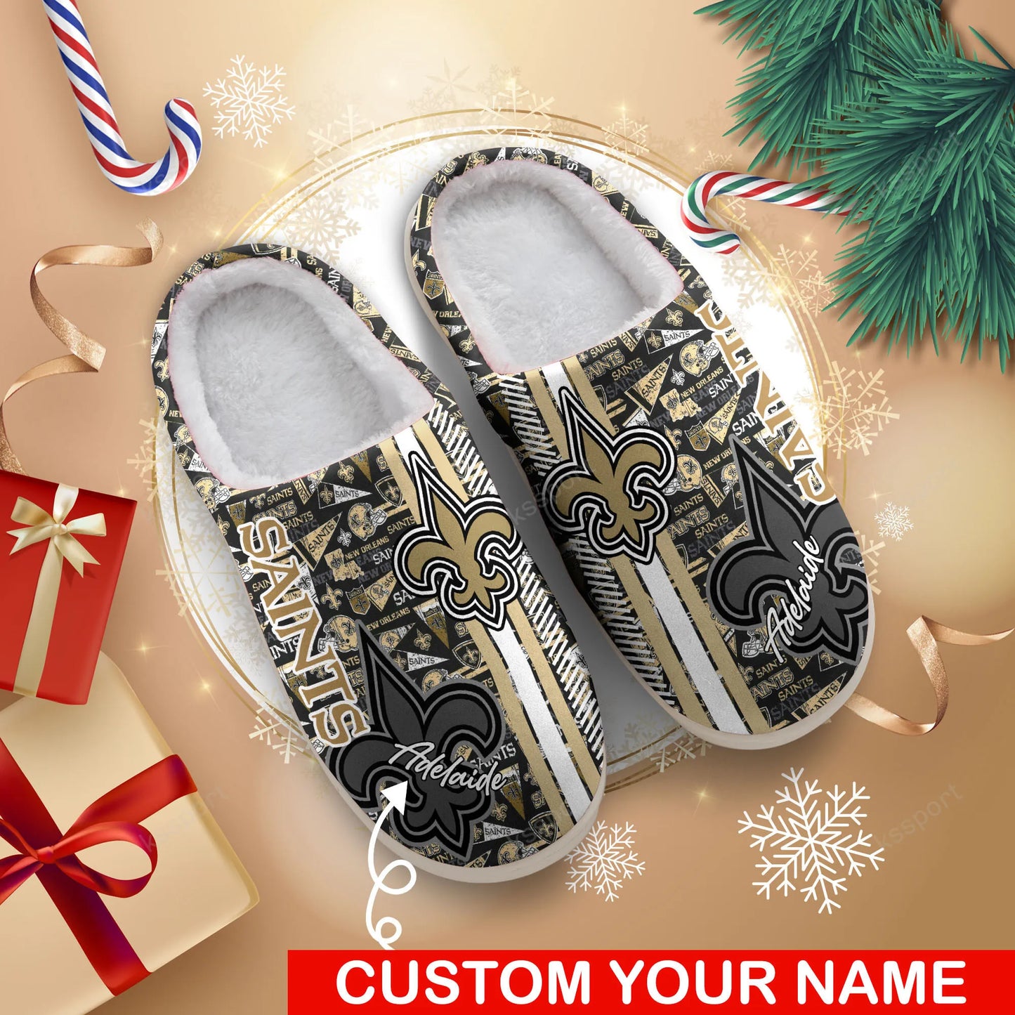 New Orleans Saints Personalized Slipper BG78