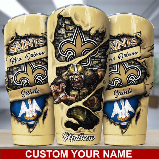 New Orleans Saints Personalized Tumbler BG242