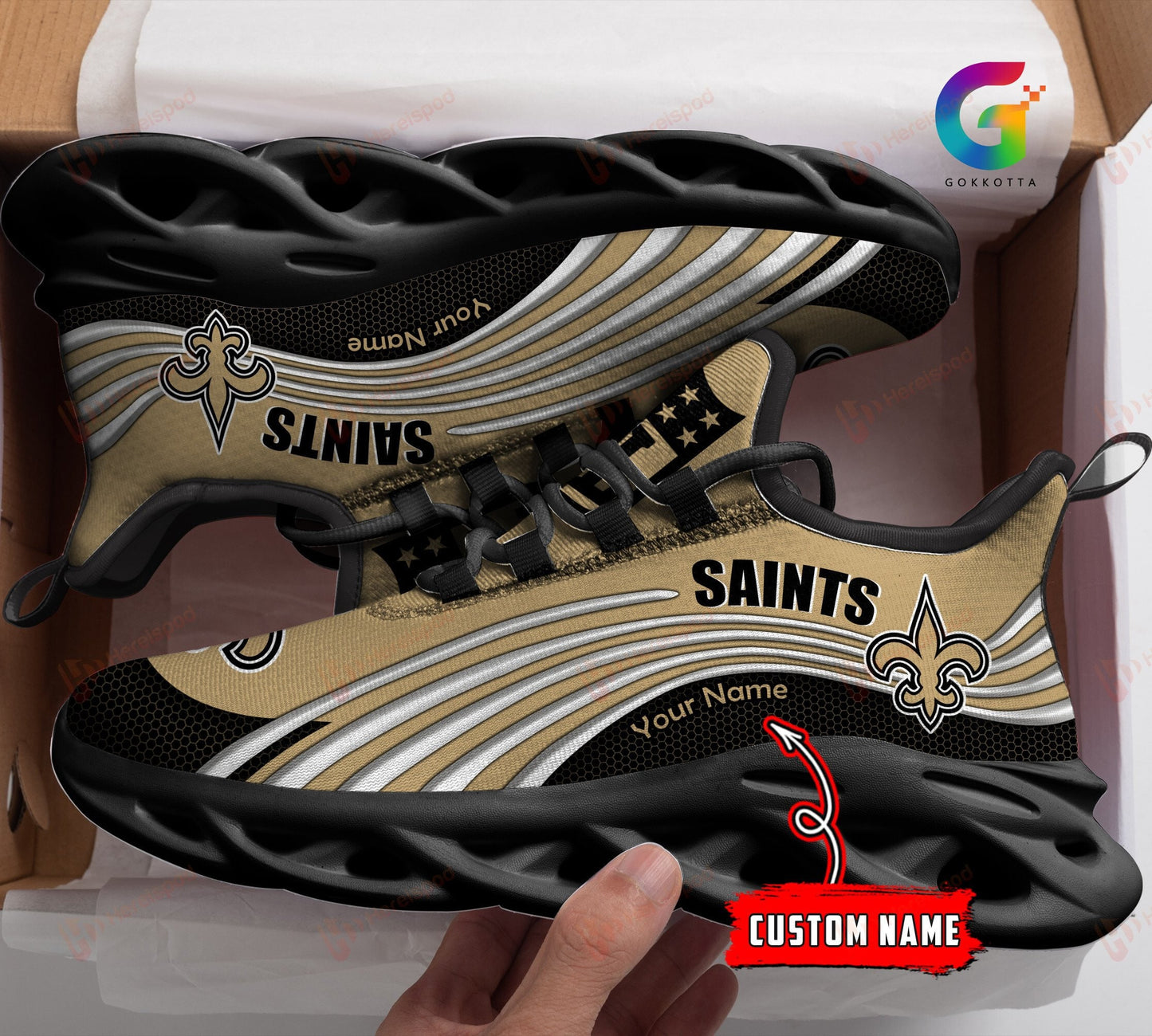New Orleans Saints Personalized Yezy Running Sneakers 175