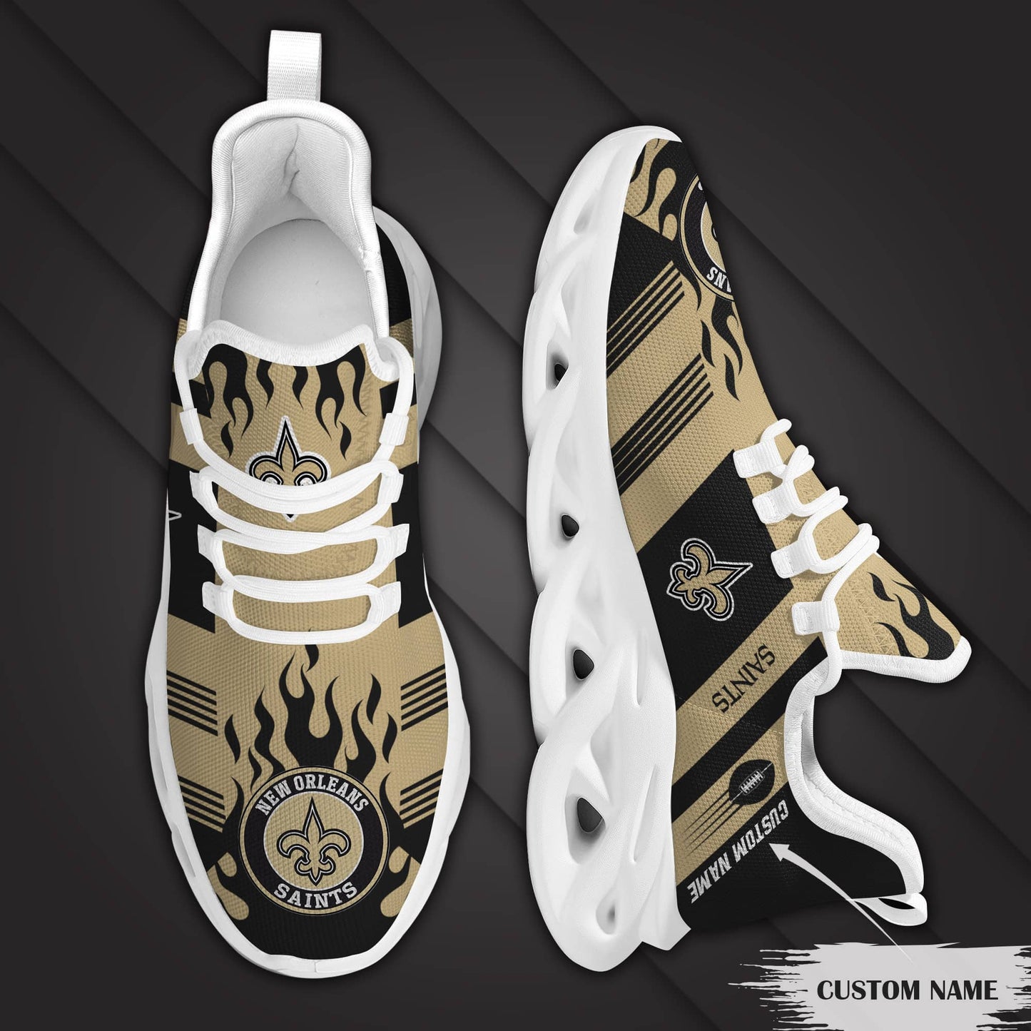 New Orleans Saints Personalized Yezy Running Sneakers BB583
