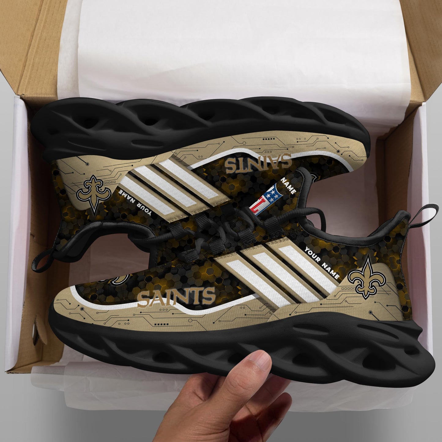 New Orleans Saints Personalized Yezy Running Sneakers SPD661