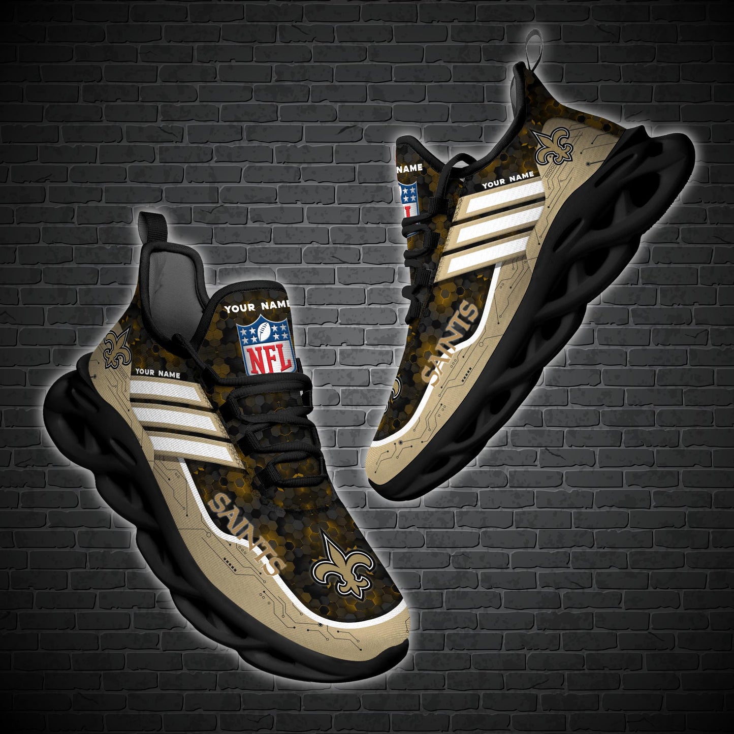 New Orleans Saints Personalized Yezy Running Sneakers SPD661
