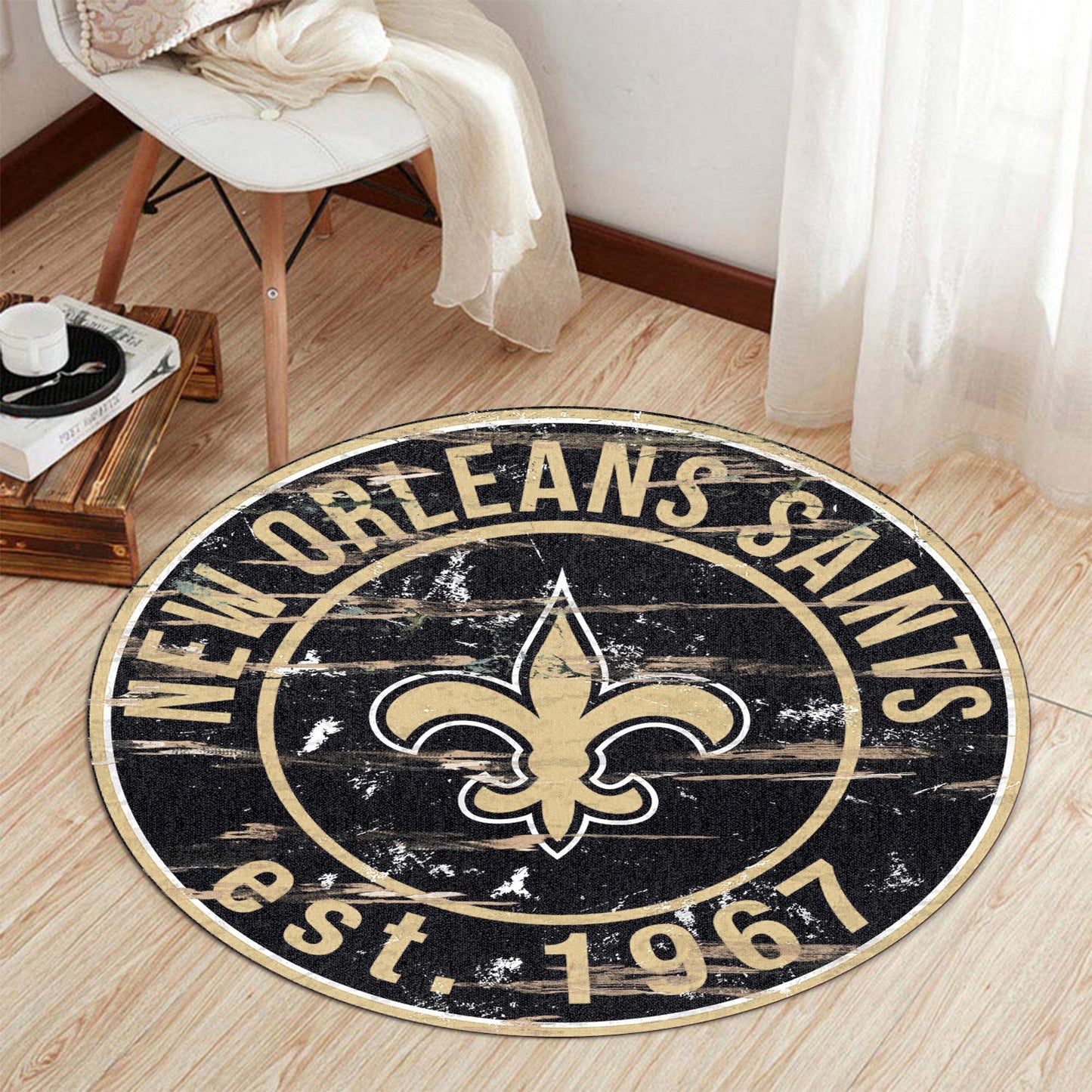 New Orleans Saints Round Rug 184